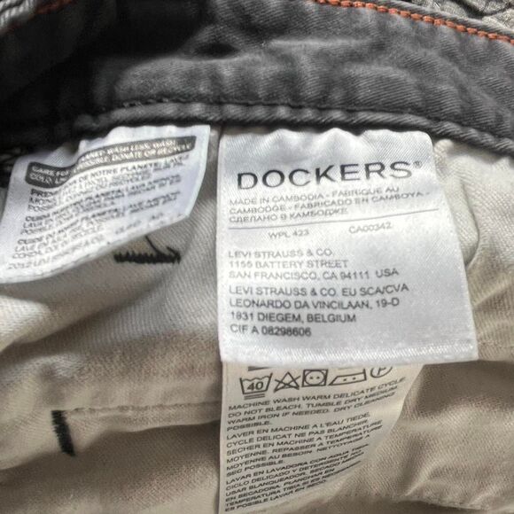 Dockers Men's Grey and Brown Jeans Original Alpha Khaki Size 32 - Picture 7 of 8